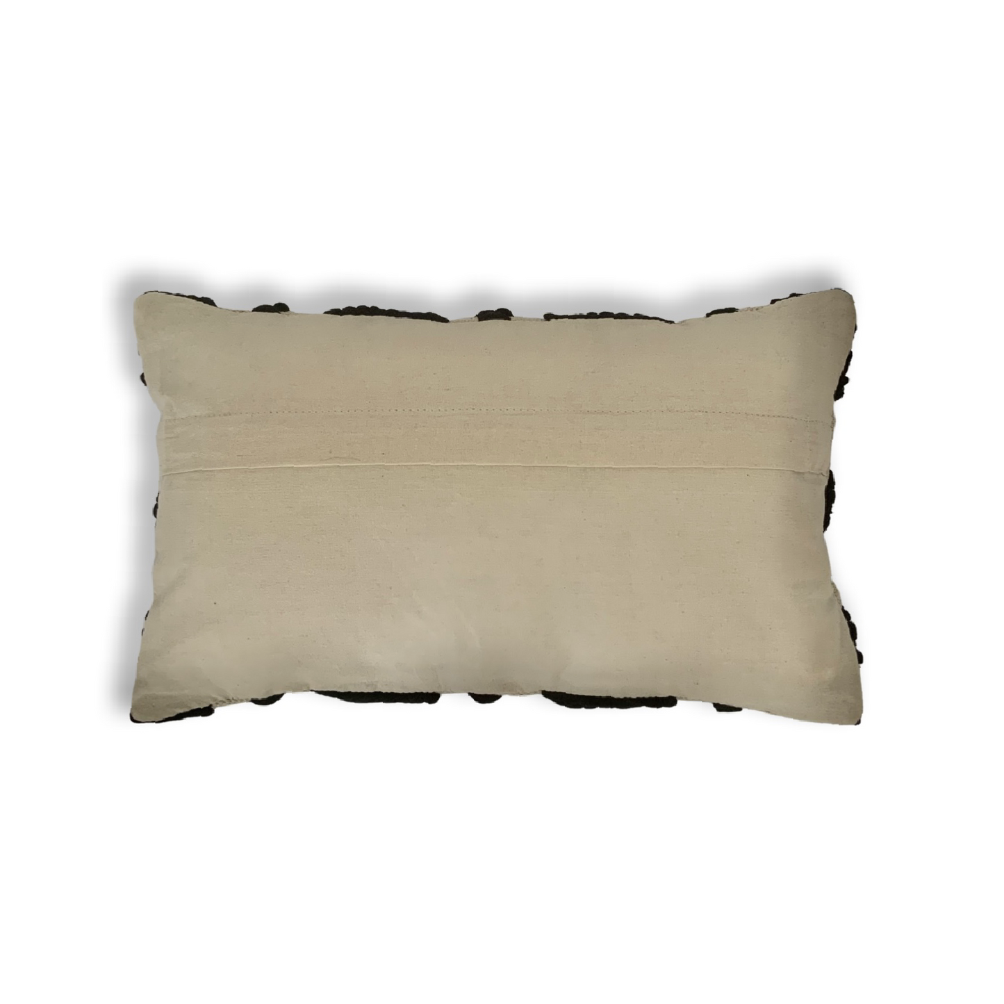 The Black Kiera cushion is a cotton, hand tufted, woven cushion. Exclusively designed by Cultured Home founder Pratisha. This statement pillow has a striking black tufted, diamond pattern, against a woven beige background, making it the perfect accessory to add a little flair to any bed, sofa or space. This is a highly quality, rustic cushion and dry clean only. All cushions are handmade and can vary slightly in pattern and size from the images shown. This cushion is size 30 x 50cm.
