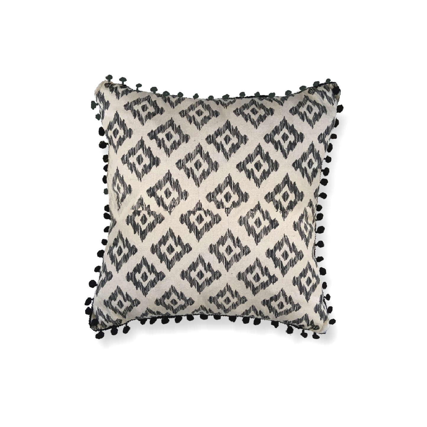 This Mia Aztec Cushion is perfect for updating any bedroom. Crafted from cream cotton, it features a black pom pom edging and a stylish Aztec print for a contemporary look. Soft and comfortable, with a polyester filling and measuring 45 x 45cm, this cushion is sure to bring a modern touch to your space and the perfect cushion for your bed or sofa. Available as a filled cushion. 