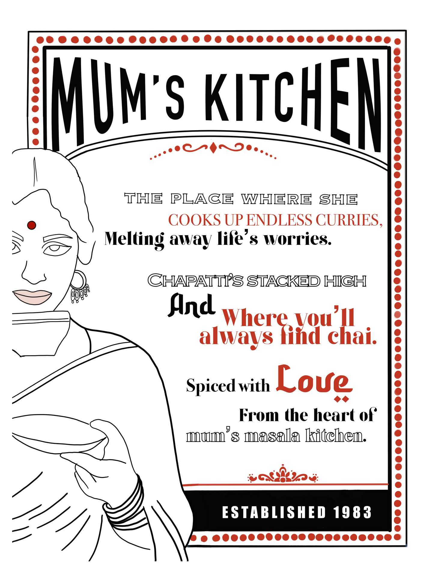 Mums Kitchen Print and Poster