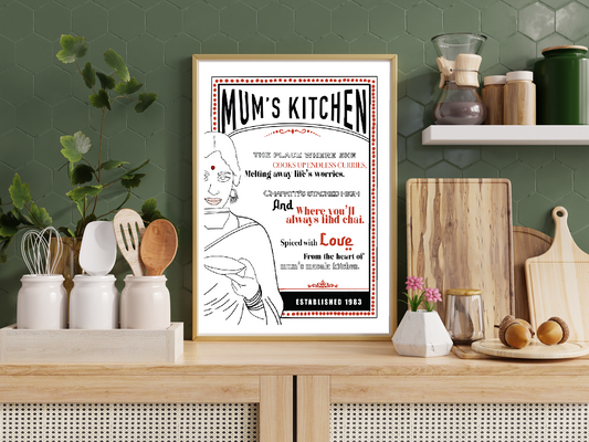 Mums Kitchen Print and Poster