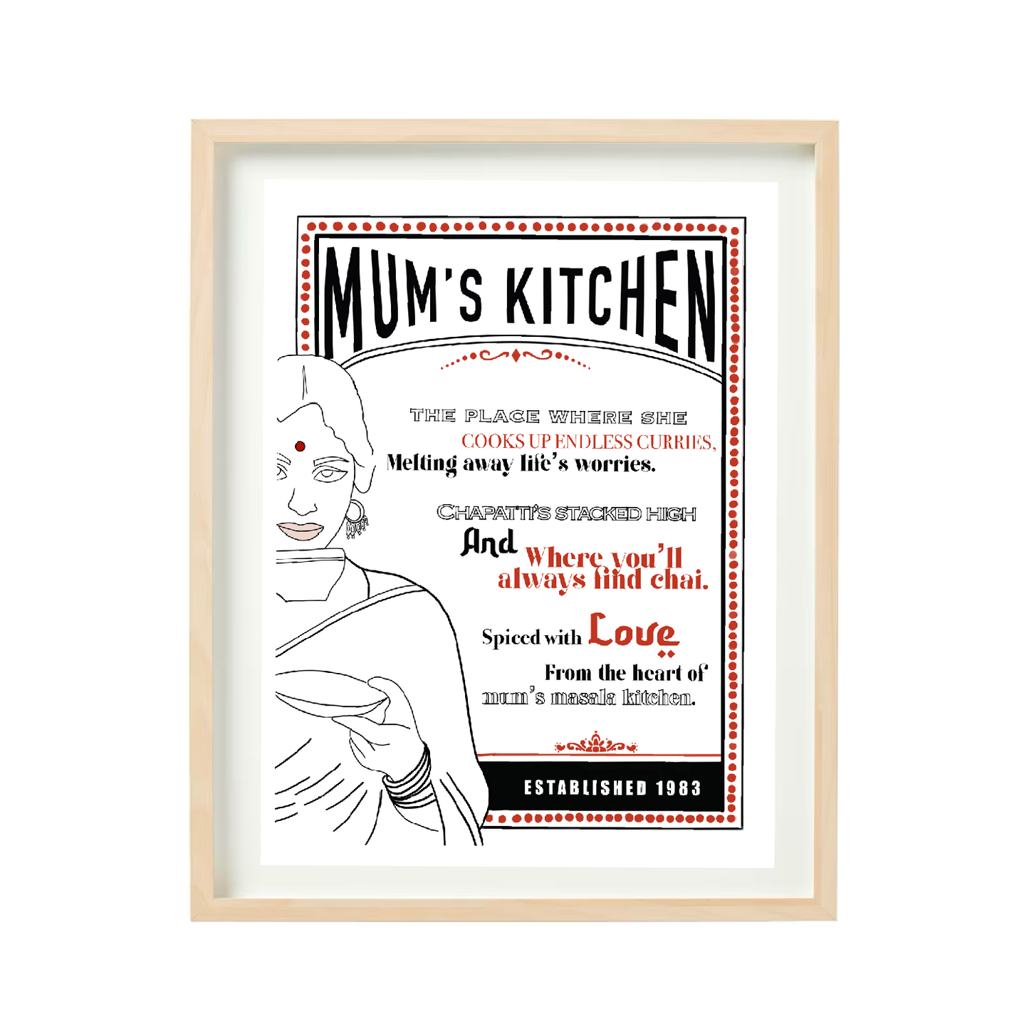 Mums Kitchen Print and Poster