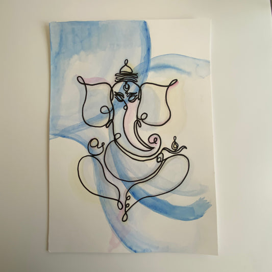 Ganesh Hand Painted Original Art